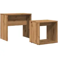 vidaXL Tables d'ensemble 2 pcs. Chêne Artisan Matériaux dérivés du bois
