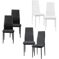 En.casa [] Chaises de salle à manger noires, lot de 6 - Chaises de salon, de salle à manger et de cuisine