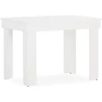 Homestyle4u Table à Manager 90x60 cm Table Salle a Manger Table de Cuisine en Bois Blanc Table de Salon Salle de Séjour