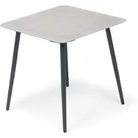 Oviala Petite table basse de jardin en acier gris - Costa Rica