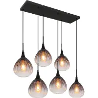 Globo Suspension noire Olsen 6 lumières