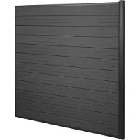 Mendler Wpc Pare-Vue Sarthe, Abat-Vent, Poteau En Aluminium Élément D'extension, 1,85m Anthracite