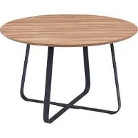Poldimar Table à manger ronde Nole ø120 - marron/noir