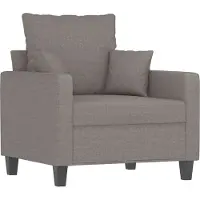 vidaXL Fauteuil taupe 60 cm Tissu