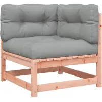 vidaXL Canapé d'angle de jardin avec coussins en bois massif de douglas