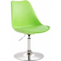 CLP Chaise de salle à manger Maverick plastique pivotante avec réglage de la hauteur,orange chromé