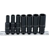 Bgs Jeu de douilles de force hexagonales, profondes | Entraînement carré intérieur 6,3 mm (1/4") | SW 6 - 13 mm | 7 pcs.