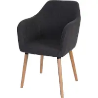 Mendler Chaise de séjour / salle à manger Malmö T381, style rétro des années 50 tissu, gris