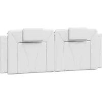 vidaXL Coussin de tête de lit "Viana" blanc 140 cm similicuir