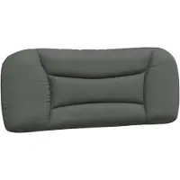 vidaXL Coussin de tête de lit "Hvar" gris foncé 100 cm Tissu