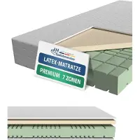 AM Qualitätsmatratzen | Matelas Premium en latex 100x200 cm | H3 | Matelas en mousse froide avec revêtement en latex de 4 cm | 23 cm d'épaisseur | Fabriqué en Allemagne | 100 x 200 cm