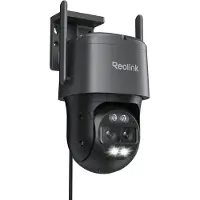 Reolink Trackmix WiFi, 4K 8MP double objectif surveillance extérieure, 2,4/5 GHz double bande Wi-Fi 6, suivi auto-zoom, pan&tilt, zoom 6X, vision nocturne, gris