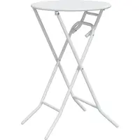 vidaXL Table de jardin blanche 50 x 50 x 72 cm en métal