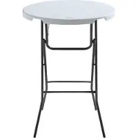 Oviala Table mange-debout pliante blanche - REKKEM