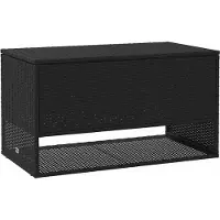 vidaXL Coffre à coussins d'extérieur noir 100x55x55,5 cm Poly rotin