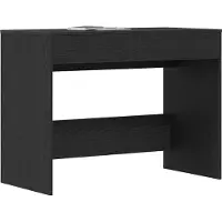 vidaXL Bureau noir imitation chêne 101x50x76,5 cm Bois composite