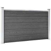 vidaXL Kit d'éléments de clôture WPC 699x105 cm Noir