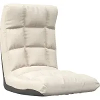 vidaXL Chaise de sol Pliable Tissu Crème