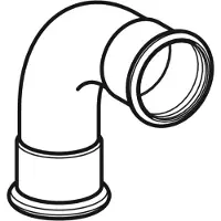 Geberit GE Mapress, coude, acier inoxydable, 90°, 42 mm, 1 pièce.
