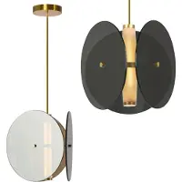 Toolight Lampe Suspendue APP1675-CP Round Black