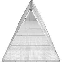 vidaXL Cage à lapins Gris 504,5x80,5x71 cm Acier galvanisé