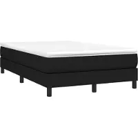 vidaXL Lit boxspring avec matelas noir 120x190 cm Tissu