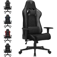 Sense7 Spellcaster, Chaise gaming, Noir, Gris