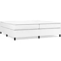vidaXL Sommier boxspring blanc 200x200 cm similicuir