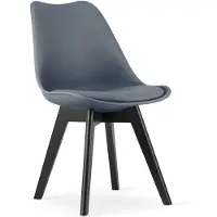 Leobert MARK chair - graphite / pieds noirs x 4