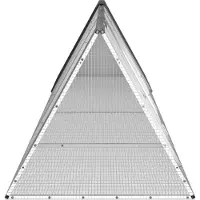 vidaXL Cage à lapins Anthracite 403,5x80,5x71 cm Acier galvanisé