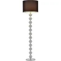 Lux.pro Lampadaire noir + chrome [H:155cm] Lampe sur pied Lampe []