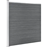 vidaXL Clôture de jardin WPC 1564x186 cm Gris