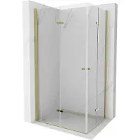 Mexen Lima Duo Cabine de douche pliante 90 x 80 cm, Transparent, Or - 856-090-080-50-00-02