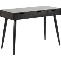 Ebuy24 Nete Bureau avec 3 tiroirs, noir.