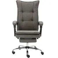 vidaXL Chaise de bureau en textile gris, 20369 HangarStore.cz