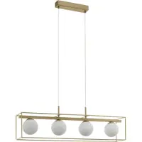 Eglo Lampe à suspendre Vallaspra 4 flammes champagne, blanc 97793
