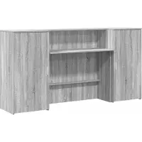 vidaXL Comptoir de réception Gris Sonoma 200x50x103,5 cm Bois composite