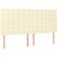 vidaXL Têtes de lit 4 pcs. Crème 80x5x78/88 cm Similicuir