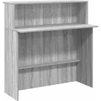 vidaXL Comptoir de réception Gris Sonoma 100x50x103,5 cm Bois composite