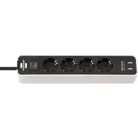 Brennenstuhl Barre d'alimentation quadruple avec 2 ports USB -