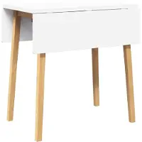 vidaXL Table de salle à manger naturelle en bois massif d'hévéa
