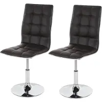 Mendler 2x chaise de salle à manger MENDLER HWC-C41, fauteuil, similicuir marron