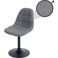 Mendler Chaise de salle à manger HWC-A60, chaise de cuisine chaise pivotante, acier MVG tissu/textile bouclé (450g/m²) gris foncé