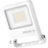 Osram ENDURA FLOOD PC Projecteur à LED 20W, 3000K blanc chaud, 1800 lumens, IP65 projecteur en blanc, aluminium recyclé, étrier pivotant 180°, blanc