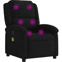 vidaXL Fauteuil de massage relaxant, velours noir