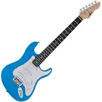 Gear4Music Guitare Électrique LA 3/4 par Bleu