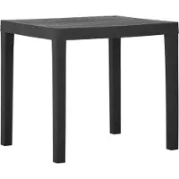 The Living Store Table de jardin Gris 79x65x72 cm plastique