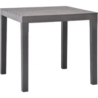 The Living Store Table de jardin moka 78 x 78 x 72 cm plastique