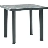 The Living Store Table de jardin vert 80 x 75 x 72 cm plastique
