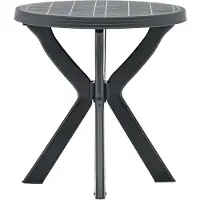 The Living Store Table de bistrot Anthracite Ø70 cm plastique